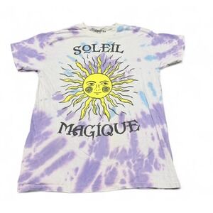 Chemistry Soleil Magique Tie Dye Sun Graphic Tee Shirt M Celestial